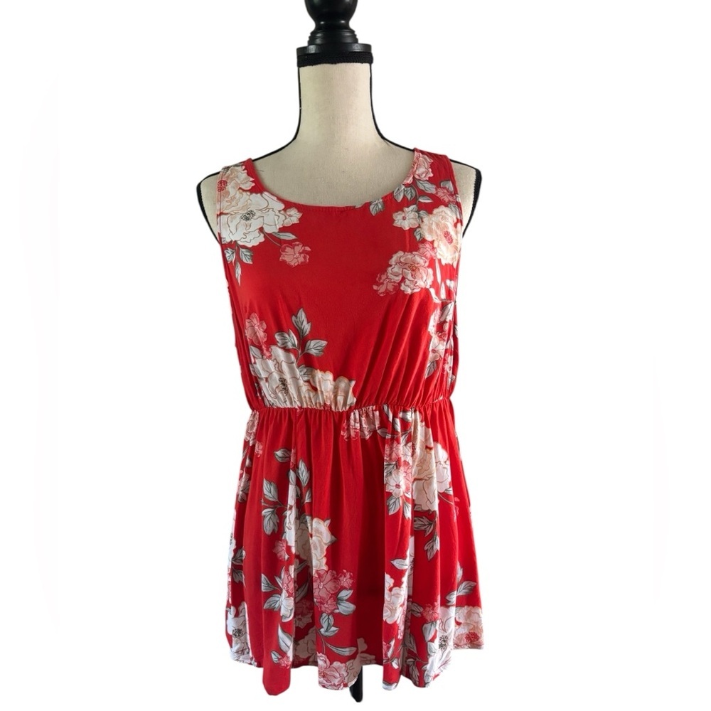 Torrid Red Floral Tunic